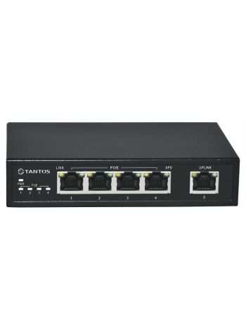 Tantos TSn-4P5G 5 портовый гигабитный POE-коммутатор.