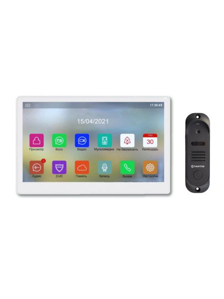 Tantos Stark HD SE (белый) и Stich HD (черный) (комплект многофункционального домофона HD 10