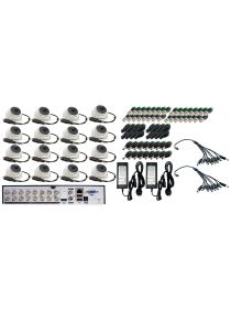 Комплект из 16-ти купольных камер AHD (2Mpx/1080P/2.8mm)