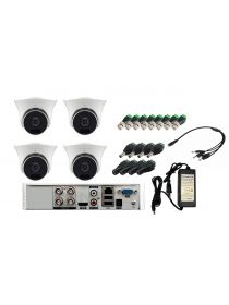 Комплект из 4-х купольных камер AHD c микрофоном (2Mpx/1080P/2.8mm)