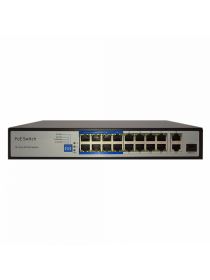 Space Technology ST-S164POE(2G/1S/150W/А) PRO коммутатор PoE 16-ти портовый