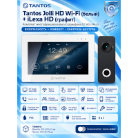 Tantos Jolli HD WI-FI и iLexa HD (графит) (комплект многофункционального домофона 10" HD с переадресацией вызова)