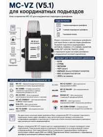MC-VZ (V5.1) для координатных подъездов