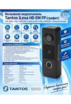Tantos iLexa HD EM FP (графит) вызывная панель
