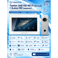 Tantos Jolli HD WI-FI и iLexa HD (никель) (комплект многофункционального домофона 10" HD с переадресацией вызова)